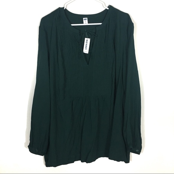 green peasant blouse